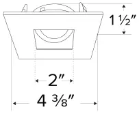 ELCO Lighting ELK3327W 3 Inch Pex Square Adjustable Pinhole A02