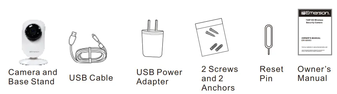 EMERSON ER108003 720P HD Wireless Security Camera