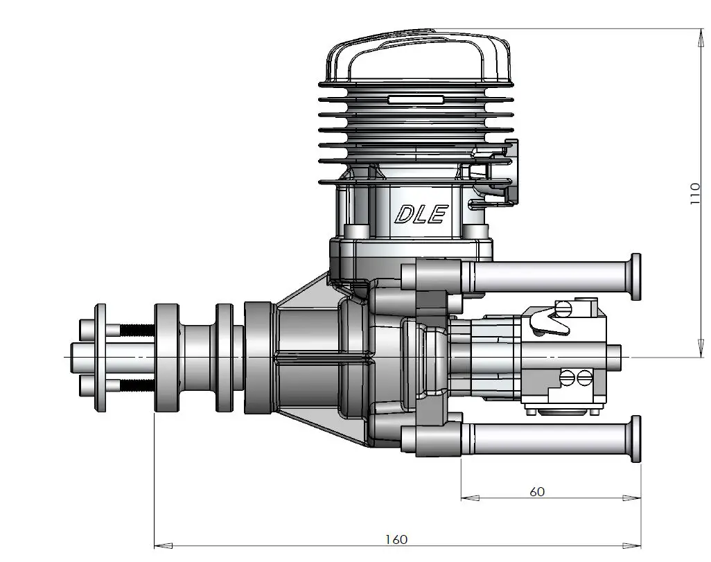 HORIZON-HOBBY-DLE35RA-Gas-Rear-Exhaust-with-Electronic-Ignition-fig-2