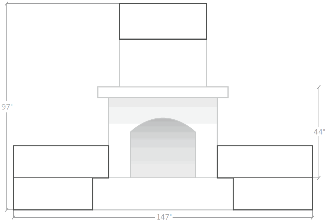 KINDRED Wilmington Gas Burning Fireplace - EXTENSIONS