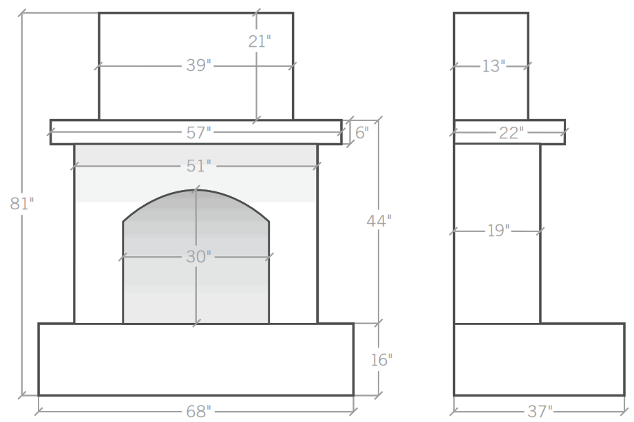 KINDRED Wilmington Gas Burning Fireplace - FIREPLACE