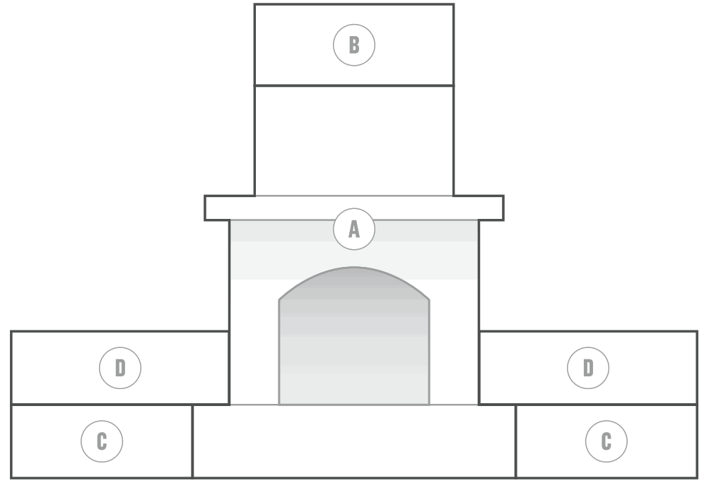 KINDRED Wilmington Gas Burning Fireplace - PARTS LIST