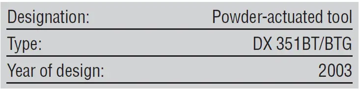HILTI DX 351 BT Powder Actuated 55