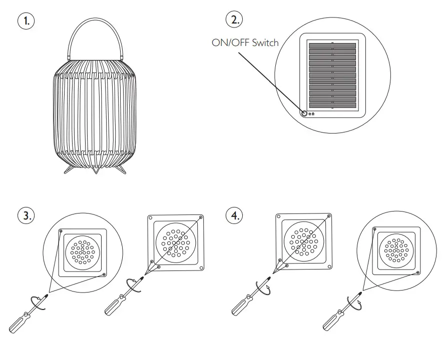 John Lewis Rattan Outdoor Lantern Small Natural - Assembly