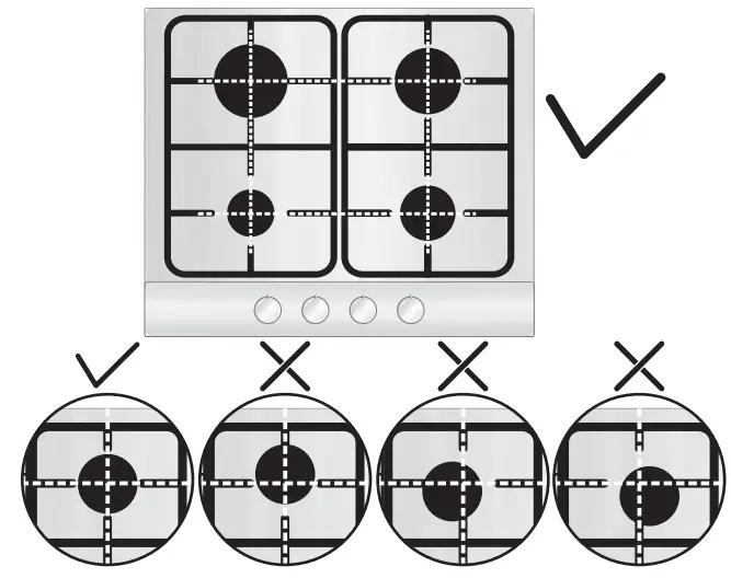 CANDY CHG6L Induction Hobs - Fig 1