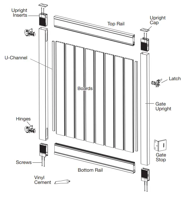 FREEDOM 73024826 Vinyl Privacy Gates - Fig 2