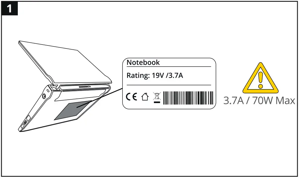 Trust PRIMO 70W fixed 19V Lapto - 1 Charger
