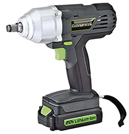 Genesis GLIW20AK 20V Max Lithium Ion Impact Wrench Kit