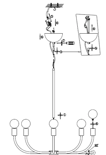 MARKSLOJD-108291-AMISTOSO-8-Lights-Pendant-01