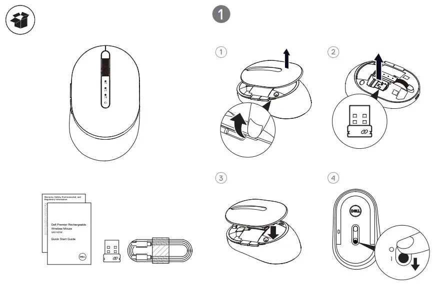 Dell Premier Rechargeable Wireless Mouse MS7421W