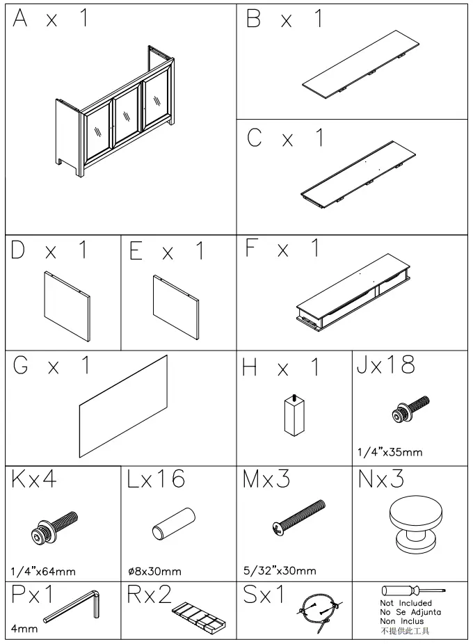 ASHLEY A4000508 Lenston Accent Cabinet - fig 1