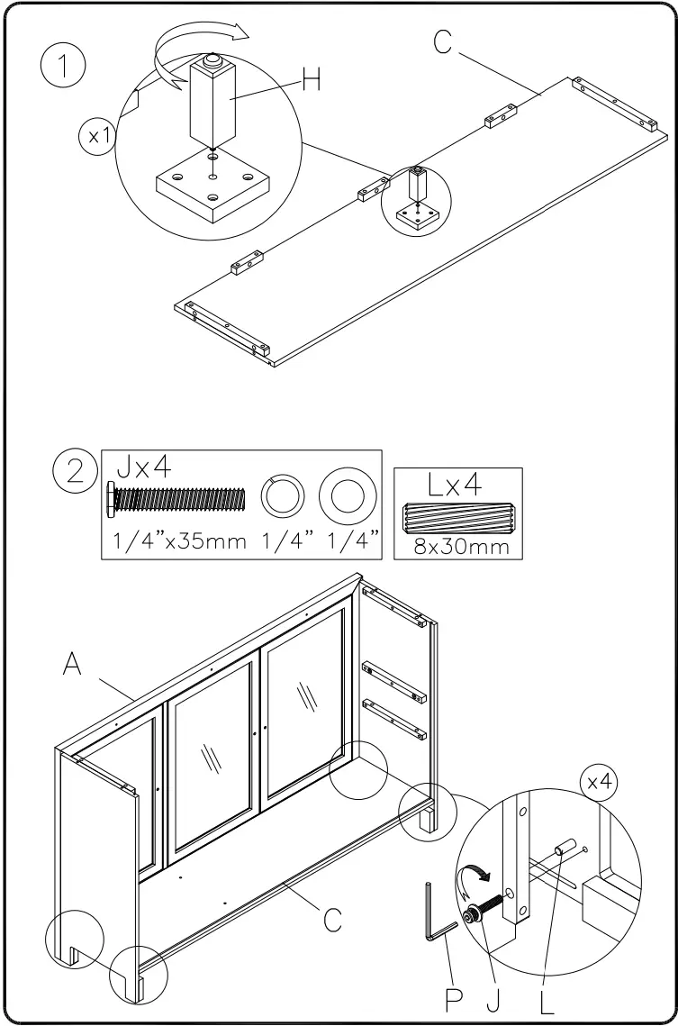 ASHLEY A4000508 Lenston Accent Cabinet - fig 2