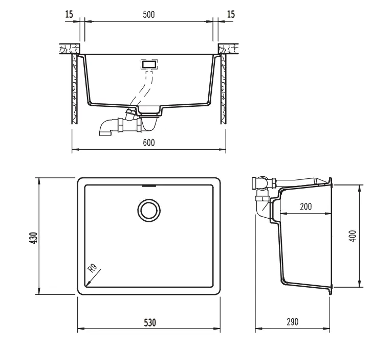 SCHOCK-GALAXY-N100L-Kitchen-Sink-Single-Bowl-Crstadur-Pure-Black-FIG-1
