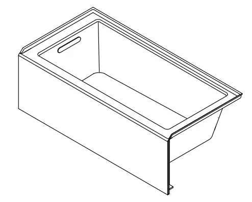KOHLER K-20201-LA Underscore 60 x 30 Inch Alcove Bath Product