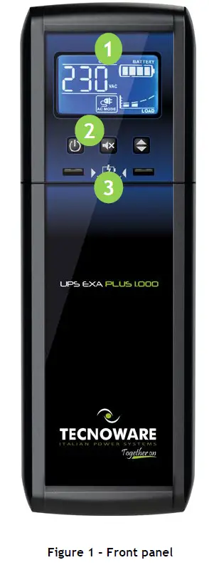 TECNOWARE-EXA-PLUS-1000-Uninterruptible-Power-Supply-FIG-1