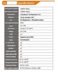 FIG 13 Specifications