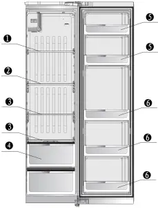 kogan KAMSBSF527B 584L - refrigerator food storage
