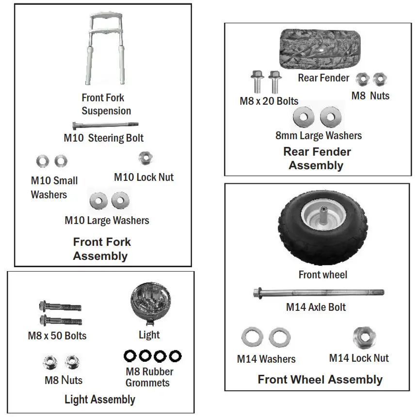 Coleman CT200U-EX V 196cc Mini Bike Instruction--CT200U-EX g