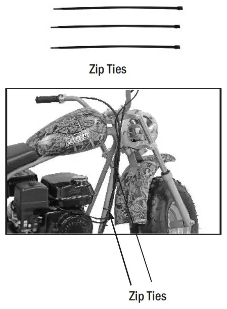 Coleman CT200U-EX V 196cc Mini Bike Instruction--SECURE WIRES