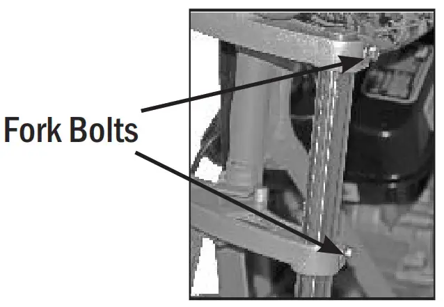 Coleman CT200U-EX V 196cc Mini Bike Instruction--Tighten fork