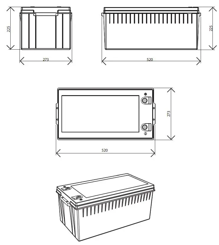 Enerdrive EPL-100BT-12V-SLIM B-TEC 100Ah 12V LiFePO4 Slim Case Lithium Battery Owner’s Manual - EPL-100BT-36V