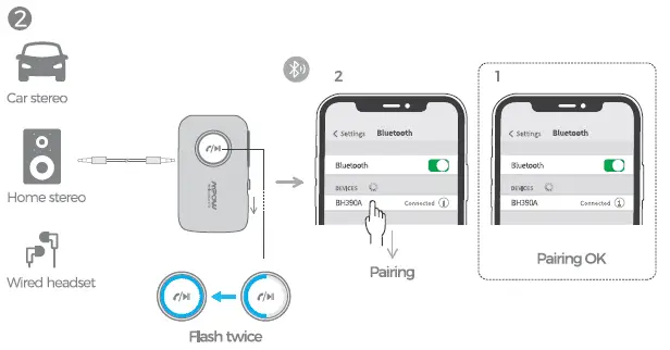 Pair with two smartphones