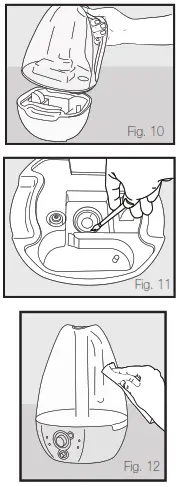 Homedics MYB-W40 Ultrasonic Cool Mist Humidifier with Built-In SoundSpa - Cleaning and Care