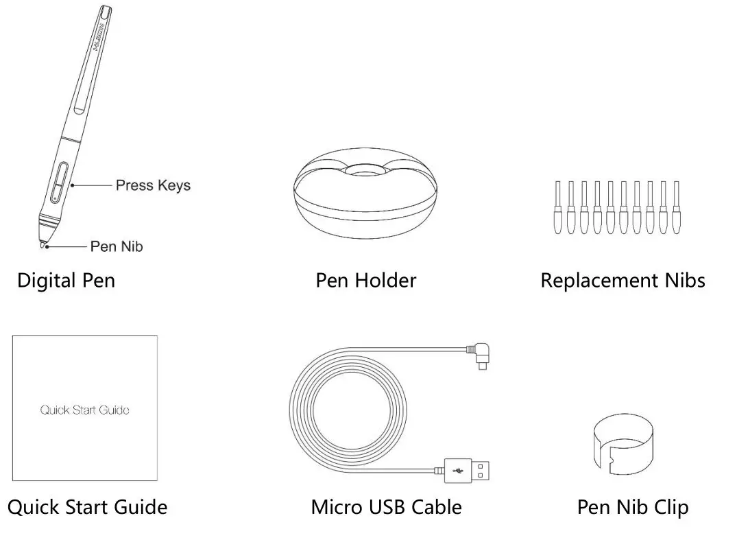 HUION WH1409 V2 Wireless Pen Tablet - Other Accessories