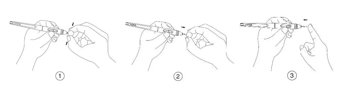 HUION WH1409 V2 Wireless Pen Tablet - Pen Nib Replacement