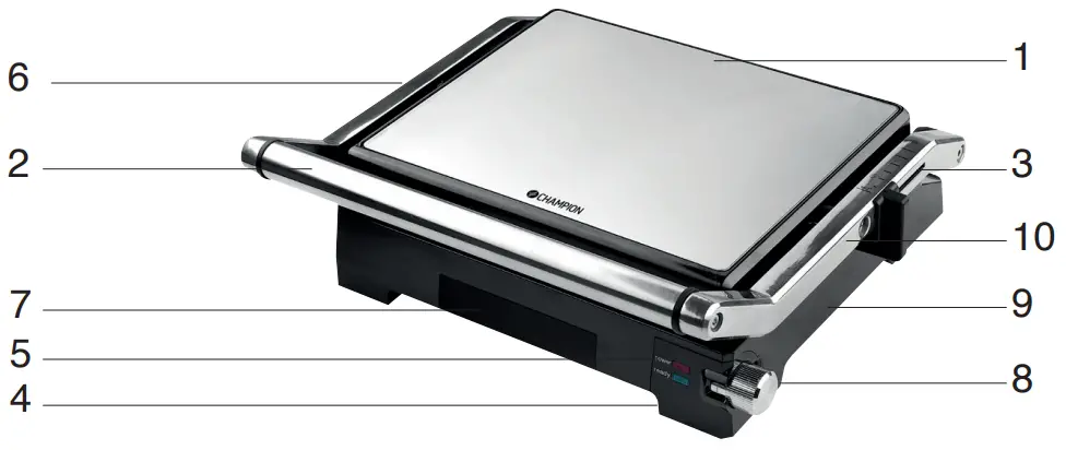 CHAMPION CHPG300 Pro 2000W Toaster Paningrill-Parts