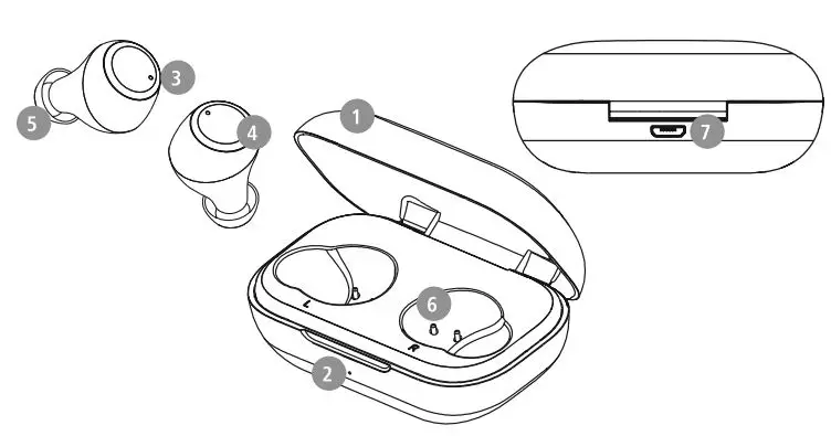 hama 00184125 Bluetooth Earphones Spirit Chop Instruction Manual - Product Overview