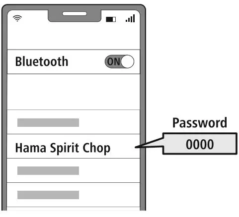 hama 00184125 Bluetooth Earphones Spirit Chop Instruction Manual - Search using your device for the earphones (only required on the first