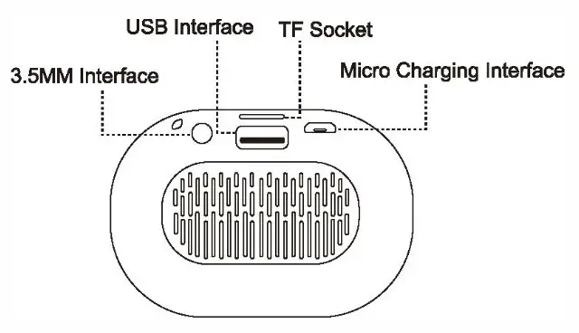 maxell B13 SP Bass13 Wireless Mini Speaker- Wireframe 2