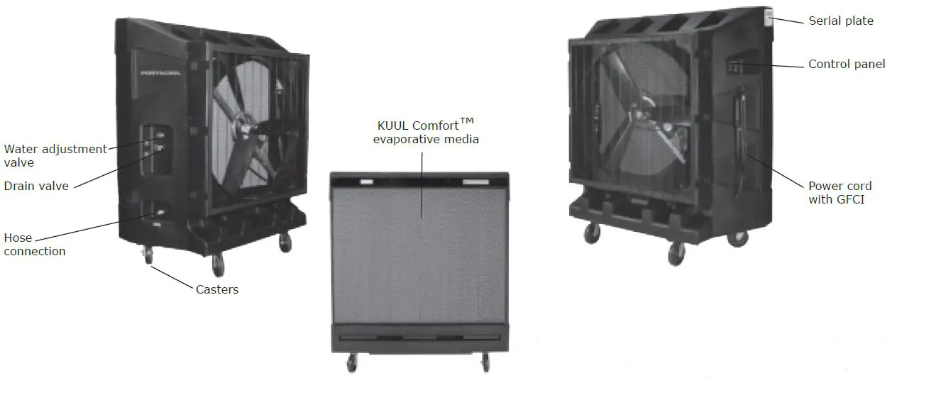 PORTACOOL PAC161SVT CLASSIC 16 Inch Vertical Tank Evaporative Cooler fig3