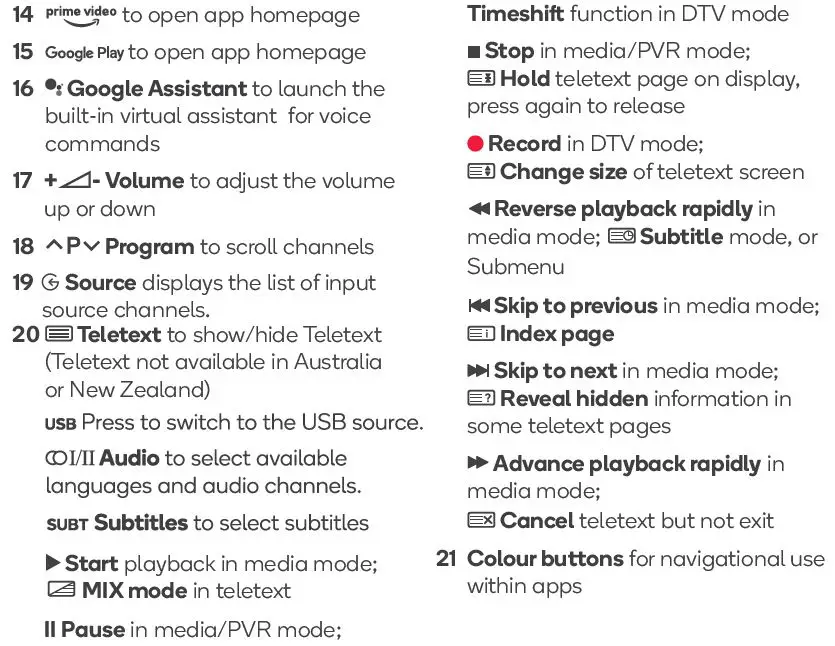 REMOTE CONTROL OVERVIEW 4