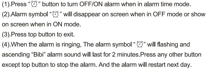 BALDR B0340WST2H2R-V7 Weather Station User Manual - Alarm