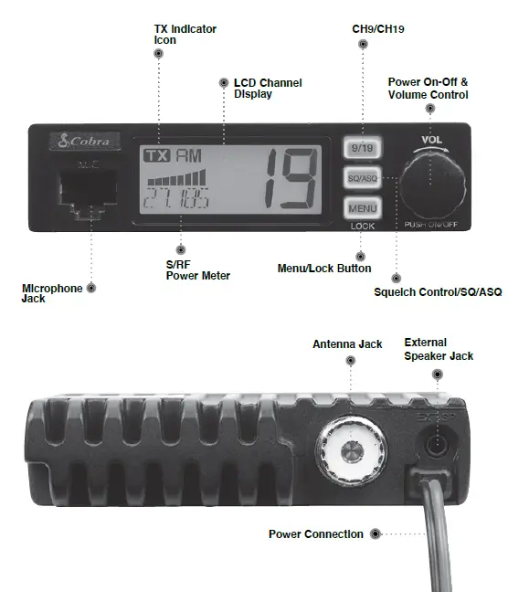 Cobra 19 MINI CB Radio Transceiver FIG 2