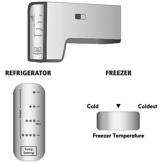 Whirlpool WRS312SNHB Side by Side Refrigerator - Using the Controls