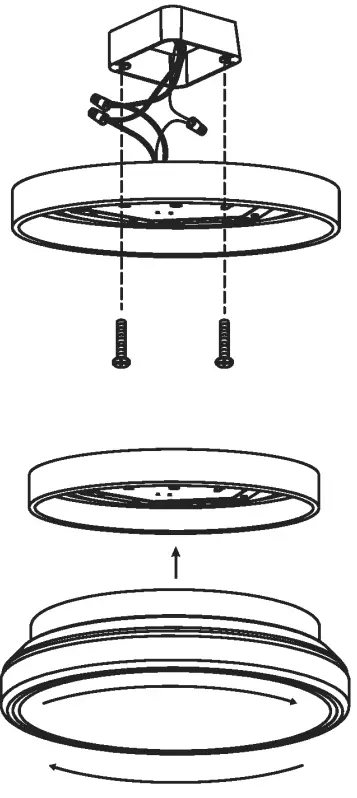 globe GL50403 Smart 14 Inch Flush Mount - fig3