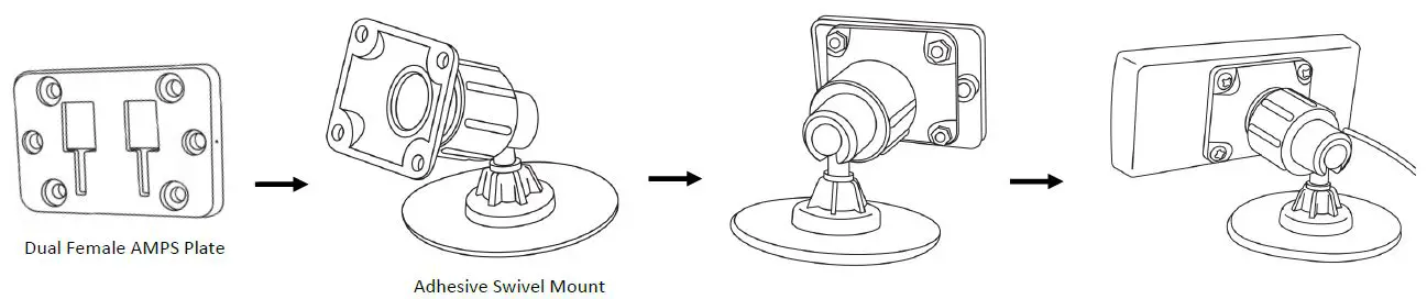 Siriusxm SXMCMTU64 Radio Commander Touch UTV Kit with Polaris Ride Command Adapters-9