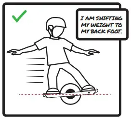 Rider Shifts Weight To The Back Foot In Order To Slow Down