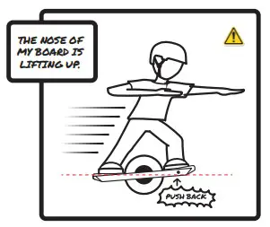 The Nose Of The Board Lifts Up To Warn The Rider To Slow Down