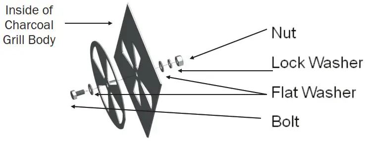 Char Griller E2137 Outlaw Charcoal Grill - DAMPER CIRCLE