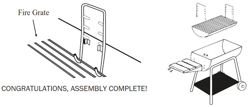 Char Griller E2137 Outlaw Charcoal Grill - FIRE GRATE