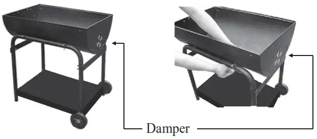 Char Griller E2137 Outlaw Charcoal Grill - LEG ASSEMBLY
