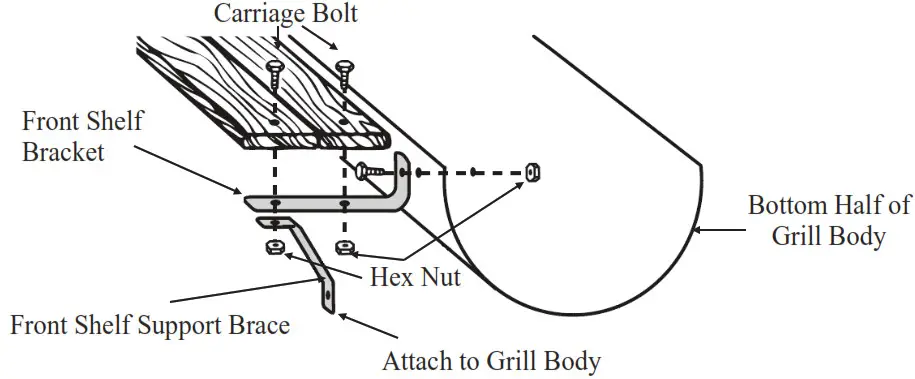 Char Griller E2137 Outlaw Charcoal Grill - SHELF BRACKETS