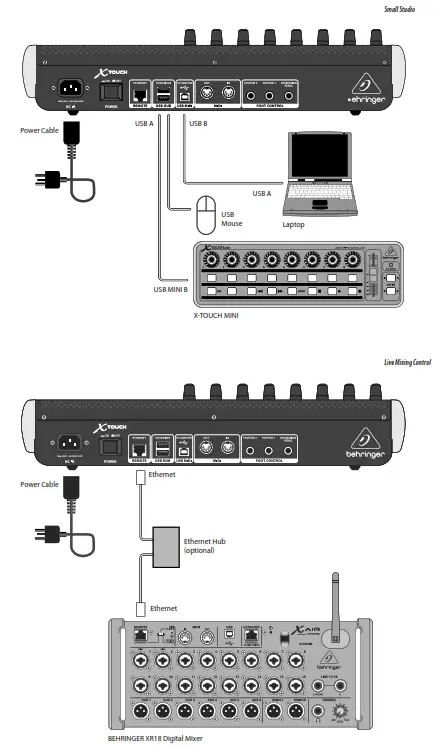 behringer X TOUCH Universal Control Surface with 9 Touch Sensitive Motor Faders - fig