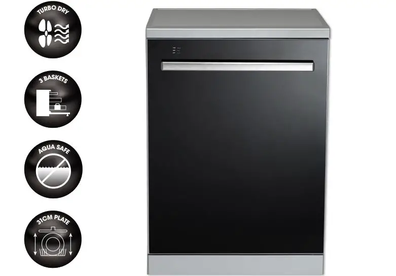 Euromaid 600mm Black Glass Dishwasher Instructions