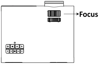 Yaber V3 Mini Bluetooth Projector - focus