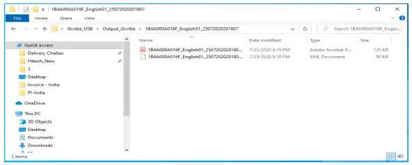 Export as pdf stored